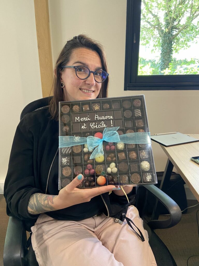 Cécile Guillet - chocolats offerts par un candidat heureux !